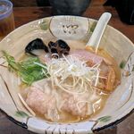 いち井 - 塩ラーメン＋海老ワンタン