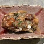 鮨 心白 - 野蒜と自家製納豆の和物　これでまた呑めるｗ