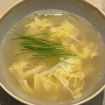 鮨 心白 - 石巻産の毛蟹雄雌の玉子スープ　うーむ最初から唸るだけｗ