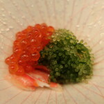 鮨処 凜 - ズワイガニと海ぶどうの小鉢 2024.9月