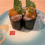 回転寿司 鮮 - アジなめろう軍艦