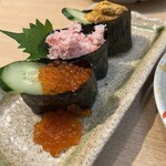 回転寿司 鮮 - 北海3点