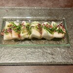 全席個室居酒屋 忍家 - 長芋の冷製梅ソース693円