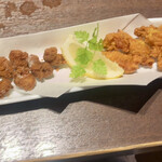 全席個室居酒屋 忍家 - 鶏なんこつ二種盛り合わせ693円