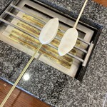 阿部蒲鉾店 - 焼き中