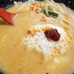 麺場 田所商店 - 〆の味噌まんま。