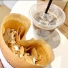 Yonekawa Crepe - キャラメルアーモンドホイップのクレープとオーガニックアイスカフェラテ