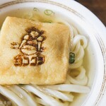 ヨコクラうどん - ヨコクラ印お揚げと冷やかけ