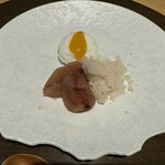 乙味 あさ井 - 無花果　梨シャーベット　ブルーチーズアイス