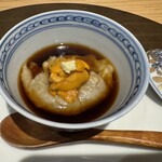 乙味 あさ井 - 蕎麦掻き　生雲丹