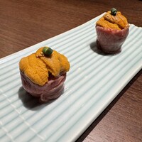 焼肉ぽんが 田町店 - ウニのせ肉軍艦