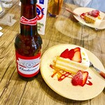 cake＆cafe AMUU - イチゴショート＆バドワイザー