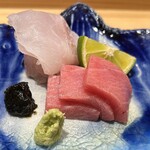 日本料理 柳燕 - 長崎産クエとまぐろの刺身