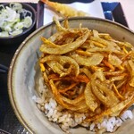 ゆで太郎 もつ次郎 - 野菜かき揚げ丼