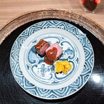 木山 - 平井牛 無花果酢ソース コリンキー土佐酢漬け