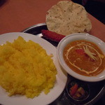 ガンジス - 野菜カレー、シシカバブ、パパード