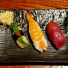 すし土風炉 - 料理写真:芽ネギ・エビ・まぐろ