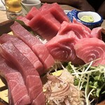 吟醸マグロ - マグロ刺身盛り、三種５人前！