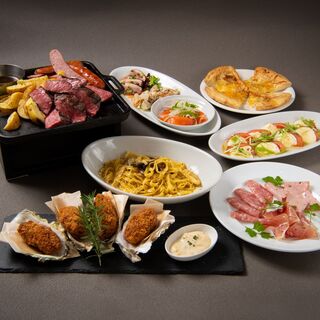 新年会№１黒毛和牛ステーキ(12品)2h飲放付6,000円