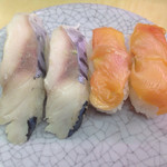 天下寿司 - 鯖と赤貝 それぞれ125円