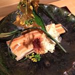 神保町 傳 - ［1403］煮穴子 湯葉と焼き菜の花添え