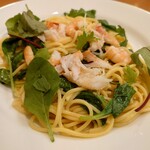 デニーズ - 【NEW】蟹と海老のペペロンチーノ