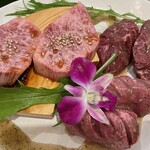 仙台牛焼肉 バリバリ - 三宝盛り