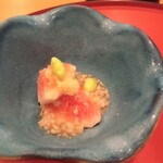 割烹　桶田 - 無花果そぼろ餡かけ