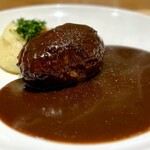 洋食 おがた - 「熊本阿蘇あか牛」と「走る豚」特製ハンバーグ200g