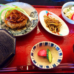 さらそうじゅ - 日替わり定食(おからハンバーグ•筍ごはん)