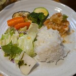 キッチン ブルー グローブ - 再びワンプレート