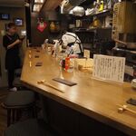 とんかつ 今奈良 - 店内（カウンター席）