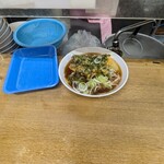 一由そば - 温うどん(小)　春菊・生玉子　380円