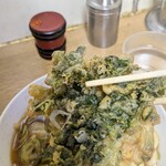 一由そば - 春菊天　130円