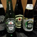 食楽 - 瓶ビール。1本450円～