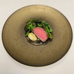 Restaurant KAITO - 松阪牛のランプを牛肉のお出汁とバルサミコの黒いソースにて