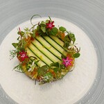 Restaurant KAITO - グリーンとホワイトの縞模様は ズッキーニ