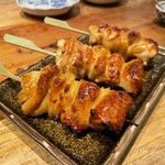 炭火焼鳥 きち蔵 - 皮スペシャル(ぼんじり、もも、ペタ、手羽先)
