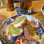 めしや 浮世ばなれ - 季節のフルーツとクリームチーズの生ハム包み