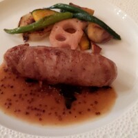 ル・ブルギニオン - 本日の内臓料理（豚ハツの肉巻き）