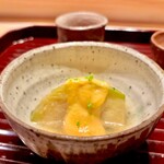 多仁本 - 賀茂茄子揚げ浸し　白味噌がけ　美味しそう♫