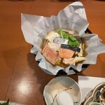 絶景の宿 犬吠埼ホテル - 寄せ鍋　お魚４種と鶏肉等