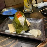 い酒や てくてく - みそすじこおにぎり490円