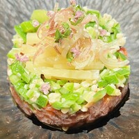 うしごろ 貫 恵比寿本店 - 梅と新生姜の和牛タルタル