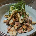 笑海 - 焼きサンマとエリンギ梅肉和え