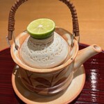 おかもと - 鱧・山形県産松茸の土瓶蒸し