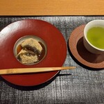 おかもと - 蕨餅　黒蜜掛け　玉露