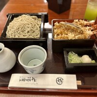 日本橋　本陣房 - 海老天丼と蕎麦