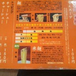 ラーメン屋 イマカツ - 麺の説明