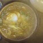 山本屋 - カレー煮込みうどん、湯気で曇っています